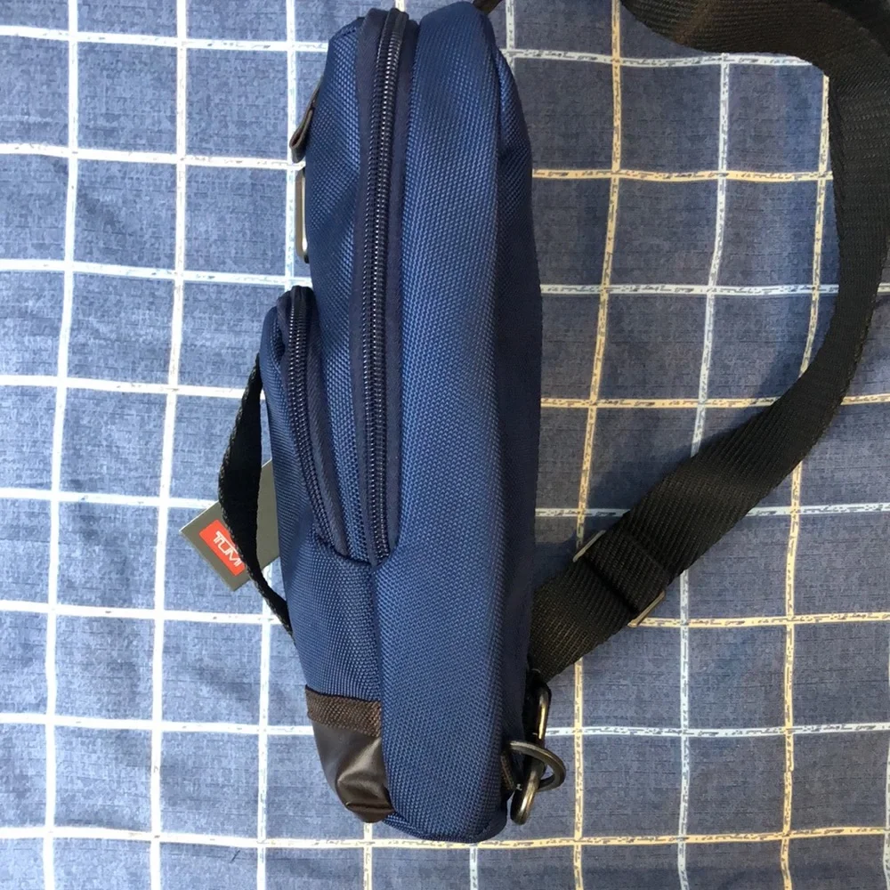 NWT TUMI Alpha Bravo Anti-Theft Chest Bag | Stealth Blue | RFID Shielded